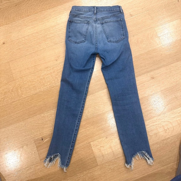 3x1 NYC Lewis Cut 1608 Med Wash Straight Leg Raw Hem High Waist Jeans Size 26 - Picture 2 of 9